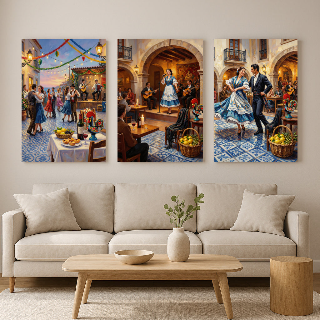 Festive Cultural Celebration Wall Art Set – Vibrant Dance & Music Prints