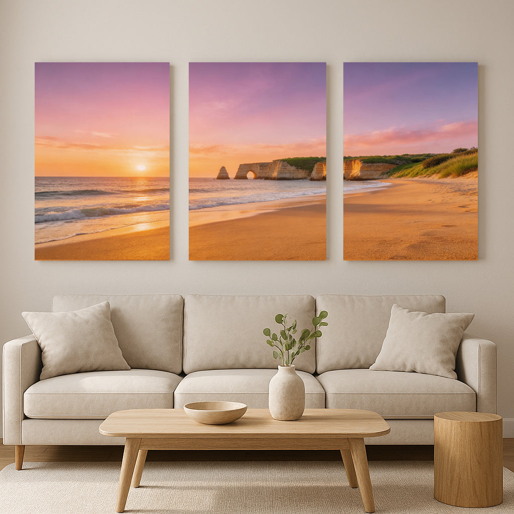 ring the warmth and tranquility of the Mediterranean coast into your home with this curated collection of beach-inspired canvas prints.
