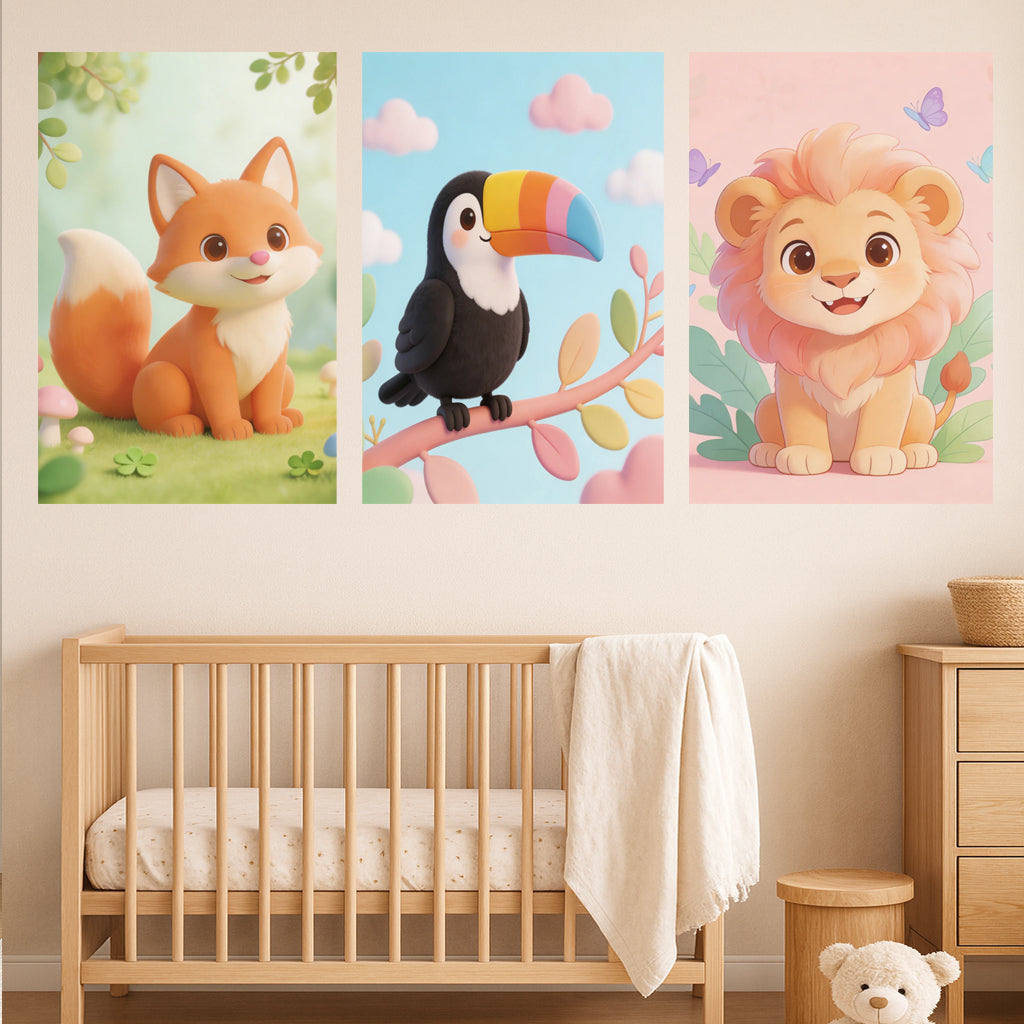 This collection includes cute baby animals, pastel nursery prints, and whimsical wall art that perfectly complement modern, minimalist, or Scandinavian‑style décor