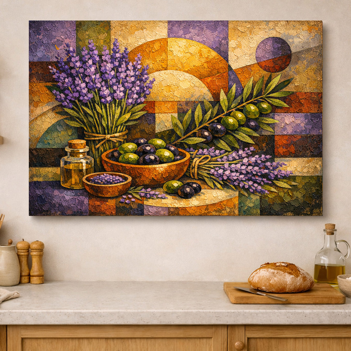 Mediterranean decor, warm minimalism, textured art, and coastal interiors.