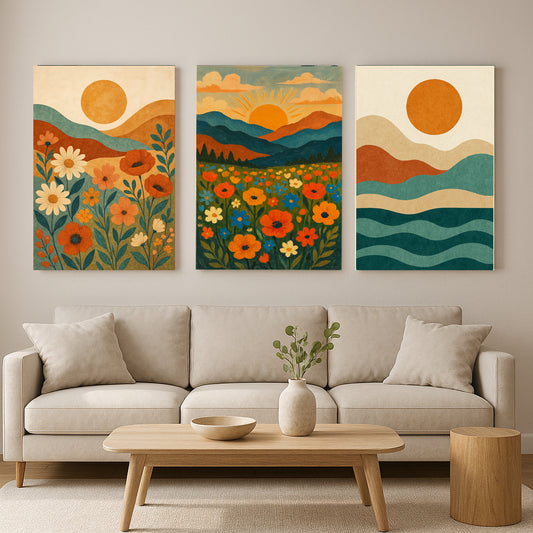 Boho nature canvas wall art print — Portugal Canvas Co