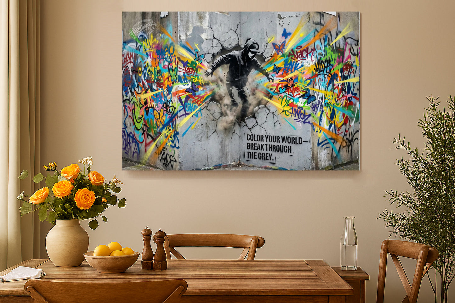 “Colorea tu mundo con grafitis: rompe con el gris arte urbano”