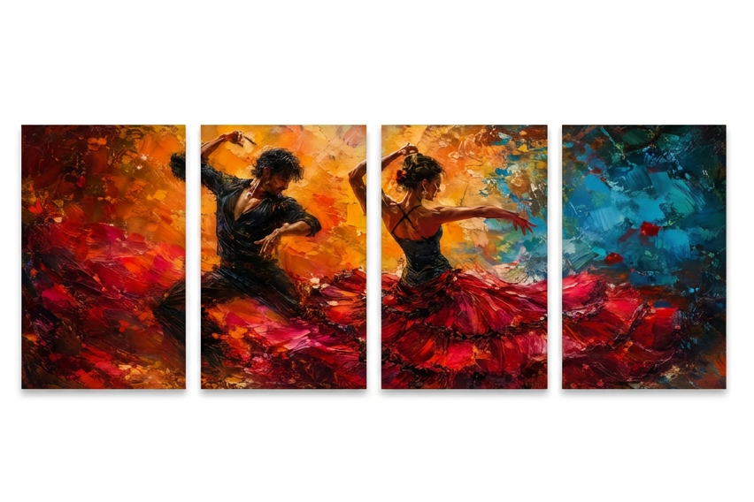 Gallery-wrapped canvas showing fabric secured to internal wooden stretcher bars with staples - Portugal Canvas Co