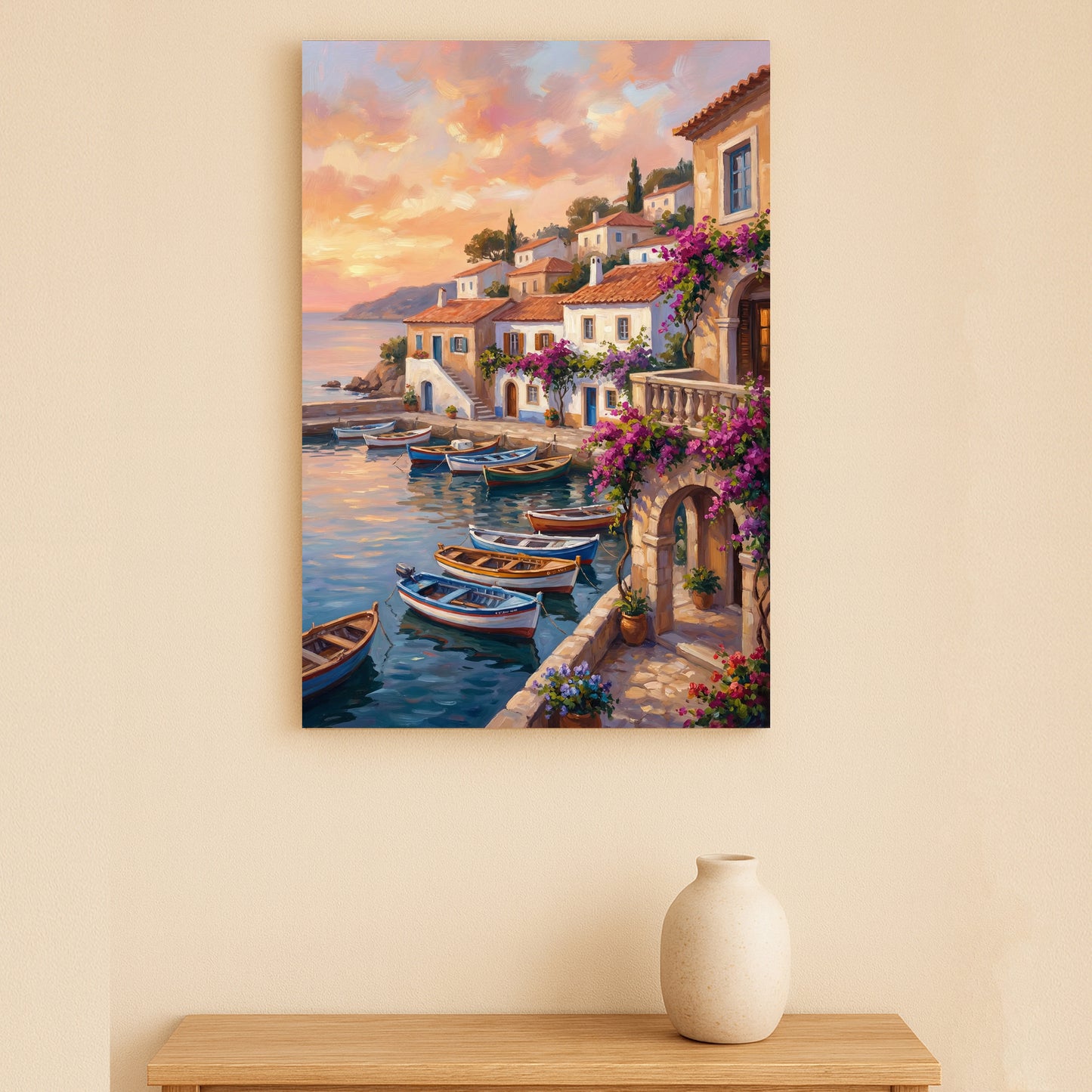 Conjunto de telas impressas de Lisboa – Arte de parede com paisagem urbana de Portugal, tríptico emoldurado