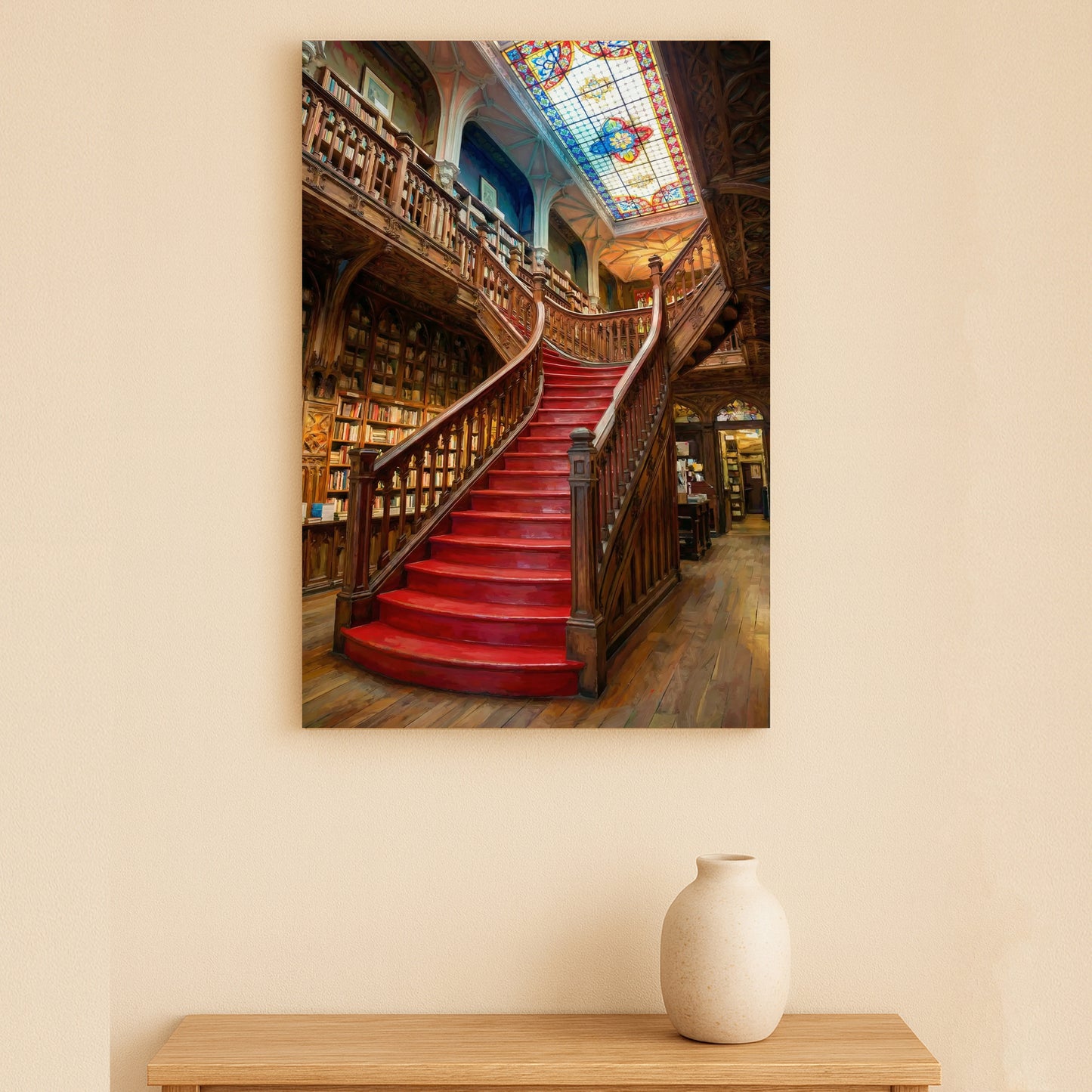 Porto Portugal Canvas Print Set – Dom Luís Bridge, Tram & Lello Bookstore